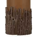 Floristik24 Søjle lys grene dekor lys brun karamel 150/70mm 1 stk