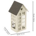 Fyrtårnsæt metal tre huse på bakke 35 cm 1 sæt | Floristik24.dk