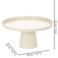 Dekorativ rund beige tallerken med en 40 cm høj bund | Floristik24.dk