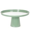 Floristik24 Grønt rundt dekorativt metalbord, 40 cm i diameter, med høj kant