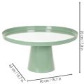 Grønt rundt dekorativt metalbord, 40 cm i diameter, med høj kant | Floristik24.dk