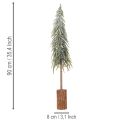 Kunstigt juletræ med fod, frostet, som vinterdekoration, 90 cm | Floristik24.dk