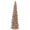Floristik24 Dekorativt juletræ med flockmotiv til vinterdekoration, 34 cm