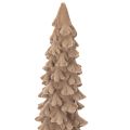 Dekorativt juletræ med flockmotiv til vinterdekoration, 34 cm | Floristik24.dk