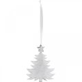 Floristik24 Juletræsvedhæng, adventsdekoration, metaldekoration til jul, sølv 20,5×15,5cm