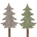 Floristik24 Dekorativt juletræ på pind til plantekasser og høje arrangementer, 45 cm, 6 stk.