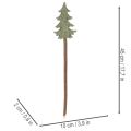 Dekorativt juletræ på pind til plantekasser og høje arrangementer, 45 cm, 6 stk. | Floristik24.dk