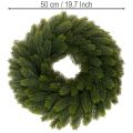 Kunstig grangrenkrans, grøn, rund, 50 cm | Floristik24.dk