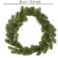 Kunstig grangrøn krans til dørdekoration, 35 cm | Floristik24.dk