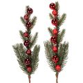Floristik24 Kunstig grangren med julekugler, 48 cm, 2 stk.