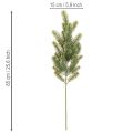 Kunstig grangren, dekorativ gren, kunstig som juledekoration, 65 cm, 3 stk. | Floristik24.dk