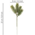 Kunstig grøn grangren til vinterdekorationer, 25 cm, 24 stk. | Floristik24.dk