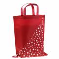 Floristik24 Bærepose rød med stjerner 38cm x 46cm 24stk