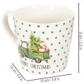 Kaffekrus Glædelig jul Julebilmotiv Keramikkrus 10 cm 2 stk. | Floristik24.dk