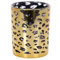 Floristik24 Glasfyrfadsstage med leopardprint til borddekoration, 12 cm