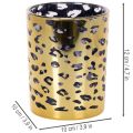 Glasfyrfadsstage med leopardprint til borddekoration, 12 cm | Floristik24.dk