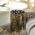 Glasfyrfadsstage med leopardprint til borddekoration, 12 cm | Floristik24.dk