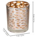 Glasfyrfadsstage med leopardprint, tofarvet, 8 cm | Floristik24.dk