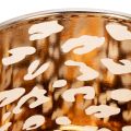 Glasfyrfadsstage med leopardprint, tofarvet, 8 cm | Floristik24.dk