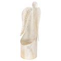 Englefigur lysestage, guld,