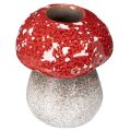 Floristik24 Dekorativ svampe, fluesvamp, fyrfadsstage som borddekoration, 9 cm