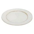 Floristik24 Dekorativ tallerken rund plast retro hvid brun glans Ø30cm