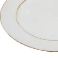 Dekorativ tallerken rund plast retro hvid brun glans Ø30cm | Floristik24.dk