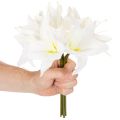 Kunstige hvide tigerliljeblomster til vaser og arrangementer, 29 cm bundt med 6 stk. | Floristik24.dk