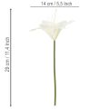 Kunstige hvide tigerliljeblomster til vaser og arrangementer, 29 cm bundt med 6 stk. | Floristik24.dk