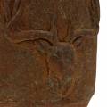 Floristik24 Plantekrukke rust patina med hjortehoved Ø13,5cm H13cm