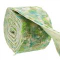 Floristik24 Pottebånd, forårsdekoration, filtbånd grøn, blå, hvid meleret 15cm 5m