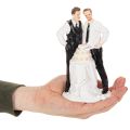 Kagetopper af et mandligt par med kage, 16,5 cm | Floristik24.dk