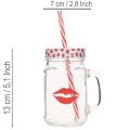 Drikkeglas med låg og hank Ø7cm H13,5cm | Floristik24.dk