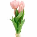 Floristik24 Tulip Bunch Real Touch Kunstige Blomster Kunstige Tulipaner Pink