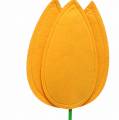 Floristik24 Filtblomst tulipan gul sommerdekoration H88cm