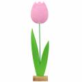 Floristik24 Filt blomst tulipan pink butiksvindue dekoration H88cm