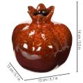 Keramisk granatæbledekoration, blank, 14 cm | Floristik24.dk