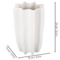 Ribbet vase, høj dekorativ vase til tørrede blomster, 24 cm | Floristik24.dk