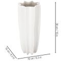 Blomstervase riflet moderne dekorativ vase 38 cm | Floristik24.dk