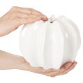 Græskarpyntvase, blank, efterårsdekoration til stuen, 19 cm | Floristik24.dk