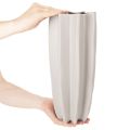 Moderne ribbet vase, høj dekorativ vase til tørrede blomster, 38 cm | Floristik24.dk