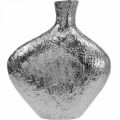 Floristik24 Dekorativ vase metal hamret blomstervase sølv 24x8x27cm