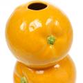 Floristik24 Vase med appelsiner dekorationsvase keramisk sommerdekoration citrusfrugt blomstervase