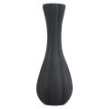 Floristik24 Vase sort glas vase riller blomstervase glas Ø6cm H18cm
