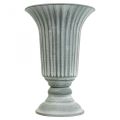 Floristik24 Dekorativ vase vintage kop vase bæger vase grå H21,5cm Ø15cm