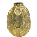 Floristik24 Vintage vase guld blomstervase honeycomb look Ø22,5cm H31cm