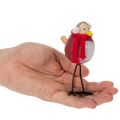 Dekorativ fuglefigur med tørklæde, vinterdekoration, 11 cm, 4 stk. | Floristik24.dk