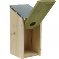 Floristik24 Redekasse til ophængning, redehjælp til småfugle, fuglehus, havedekoration natur, grøn H26cm Ø3,2cm