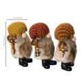 Gnomefigur med skæg og spids hat, 10 cm, 3 stk. | Floristik24.dk