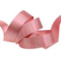 Floristik24 Julebånd med guldtråde pink 25mm 20m